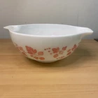 VINTAGE PYREX PINK GOOSEBERRY 443 CINDERELLA MIXING BOWL, 2 1/2 QT.