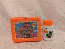 1991 Thermos Brand Toxic Crusaders Orange Lunchbox w/ Thermos Vintage Rare