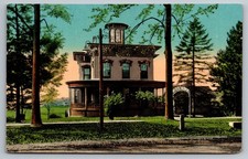 W.R.C. Home, Bethel Conn, Large Victorian House with Porch, Postcard
