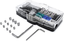 Multi-functional Car Audio Stereo Fuse Holder Distribution 0/4ga 4 Way Fuses Box