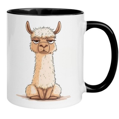 Tasse Alpaka    Genervter Blick    lustiger Geschenk Becher für Morgenmuffel