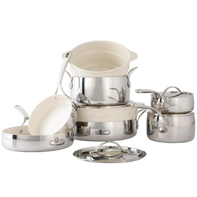 Bloomhouse 12 Piece Triply Stainless Steel Pots and Pans Cookware Set