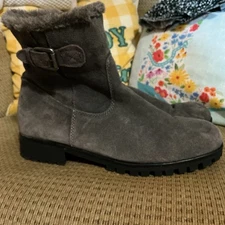 Baretraps Fairlee Faux Fur Lined Boots Women’s Shoes Size 10 Gray