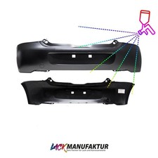 LACKIERT & NEU Smart Forfour 453 Stoßstange Hinten + Abdeckung Zughacken Bj.14-