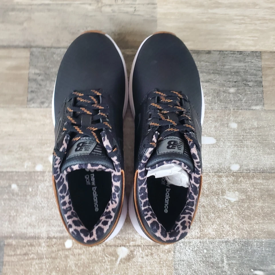 Tênis de golfe New Balance Brighton feminino tamanho 7.5 D atlético preto chiclete spike - Imagem 4 de 4