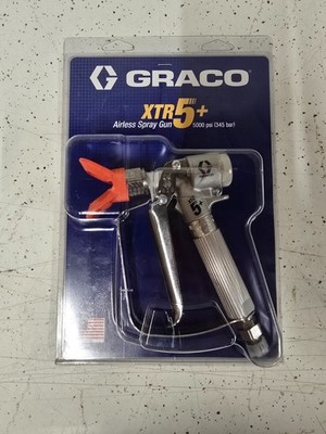 GRACO XTR521 - XTR5+ Airless Spray Gun, Round Handle, 4-Finger Trigger, 5000psi