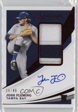 2021 Panini Immaculate Rookie Red 38/49 Josh Fleming #151 Patch Auto 15wb