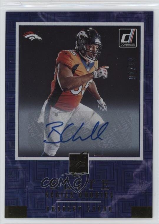 2018 Panini Donruss The Elite Series Rookies 92/99 Bradley Chubb Auto RC qw7