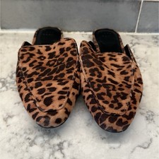 A New Day Animal Print Slip-On Pointed Toe Flats Brown Black Women