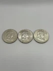 Franklin Half Dollar Lot of 3 - 90% Silver