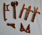 Vtg Playmates TMNT Accessories Lot Panda Khan Weapons/Axe/Knivies