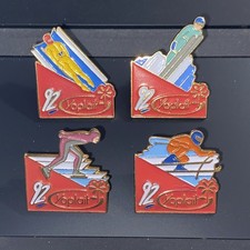 Lot De 4 Pin’s Jeux Olympiques Alberville 92 Sponsor Yoplait Signé F.B