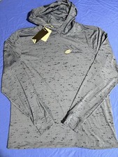 NEW Mens ADIDAS Core Printed Lightweight Hoodie Charcoal Gray Large