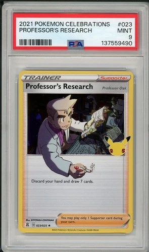 2021 Pokemon Celebrations Professor's Research #023 PSA 9