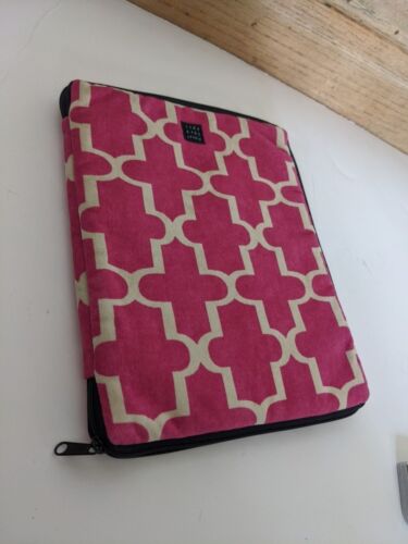 Lisa Lill Studio Zipper Pouch Hot Pink Beige Specialty Wallet 1999-2010 - Picture 3 of 6