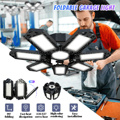Deformable LED Garage Lights Super Bright Shop Ceiling Lights