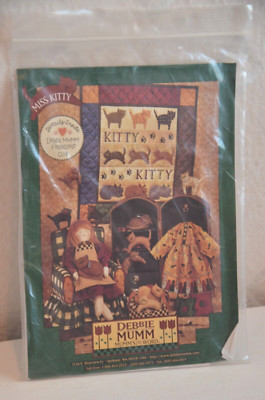 Miss Kitty Debbie Mumm Pattern AP#53, wallhanging, doll, stuffed kitties- uncut