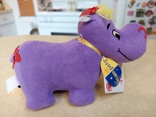 Dream Pet Henrien Hippo Purple Velveteen Plush 2004