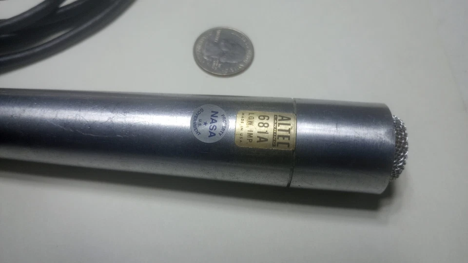 Working Altec Lansing 681A Low Impedance Microphone Heavy Stainless Steel - Image 2 of 4