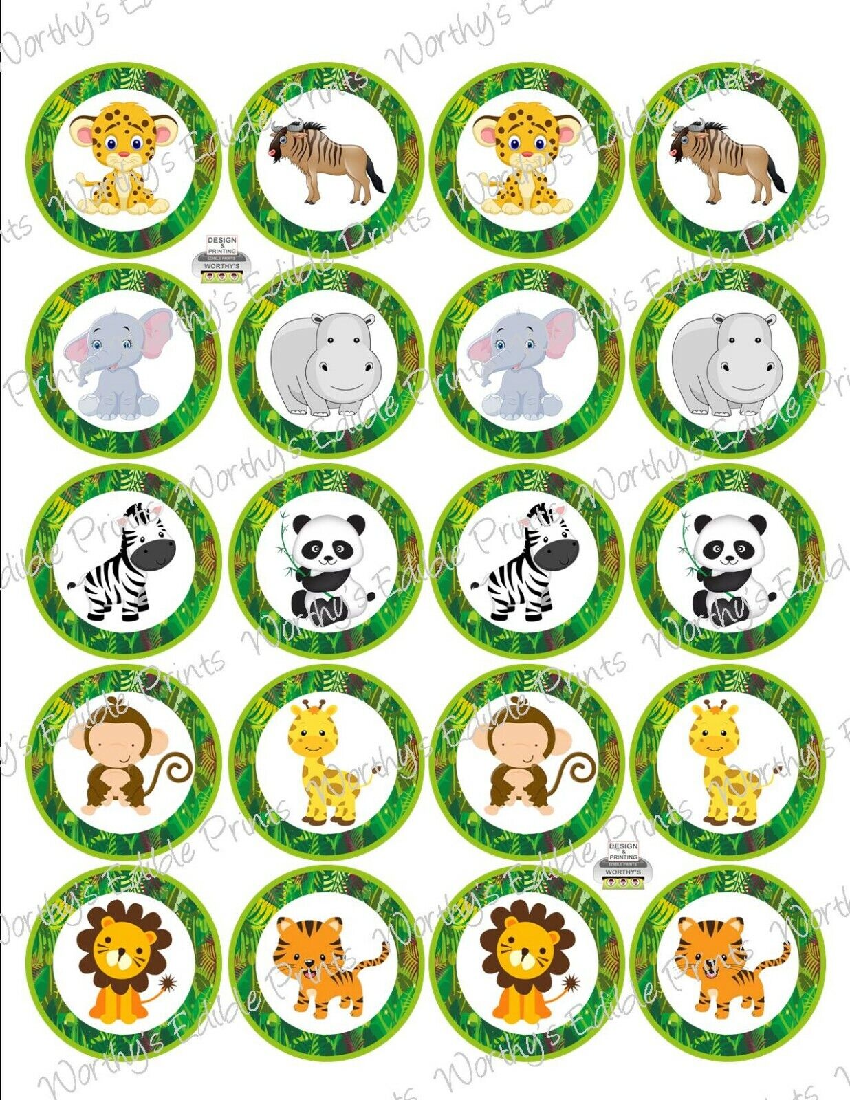 safari-cupcake-toppers-safari-baby-shower-safari-birthday-jungle