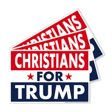 3-Pack Donald Trump 2024 Yard Sign Christians For Trump 18" x 12" Metal H-Stakes