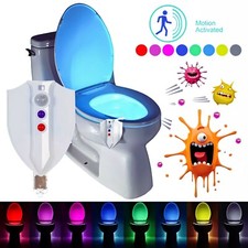 8 colors 1 UV 2pk Toilet Night Light UV lamp with Motion Unique Holiday Gift