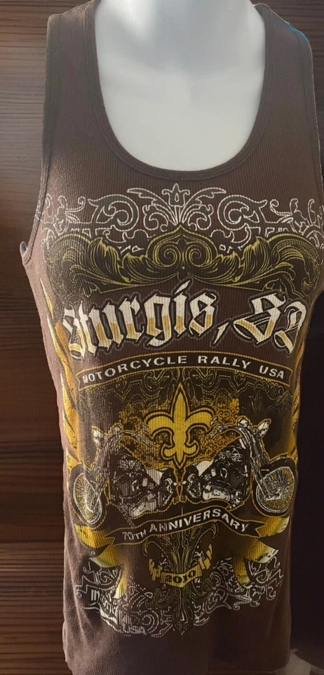 Camiseta sin mangas Harley Davison, John Deer verde oscuro acanalada para mujer talla M Sturgis SD 2010 Foto 4 de 4