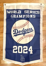 L.A. Dodgers 2024 World Series Champions Banner/Flag 2’ x 3’