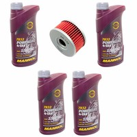 MotoröL ÖLfilter KN136 Set 15W50 4 Liter FüR Beta Alp 350 M4 Baujahr 2004-2016