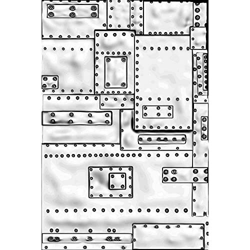 Sizzix 3D Texture Fades Embossing Folder Mini Foundry di Tim Holtz, (D4V)