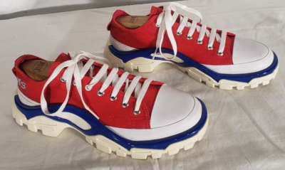 Adidas Raf Simons RS Detroit Runner EE7936 Sz 9 Red White Blue Mens Sneakers GUC adidas Raf Simons x Detroit Runner Red for Sale  main image 2