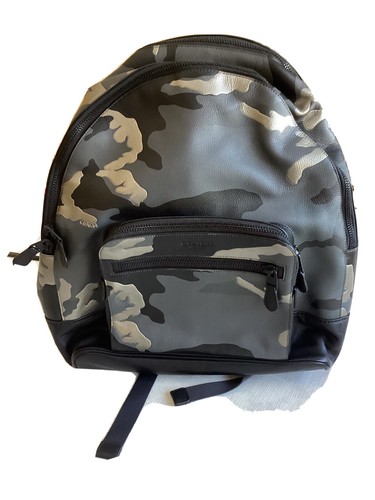 leather camouflage backpack