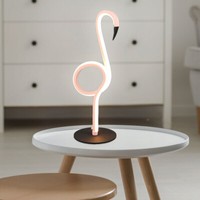 Tischleuchte Nachttischlampe Beistellleuchte Led Flamingo Pink Opal Wohnzimmer