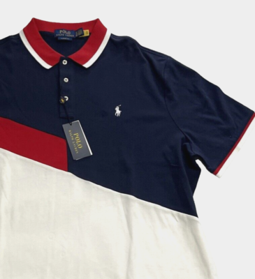 Polo Ralph Lauren mens red white & blue Soft Cotton Polo Shirt