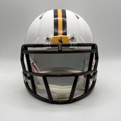 Wyoming Cowboys Riddell Speed Replica Full Size Football Helmet - New In Riddell Box