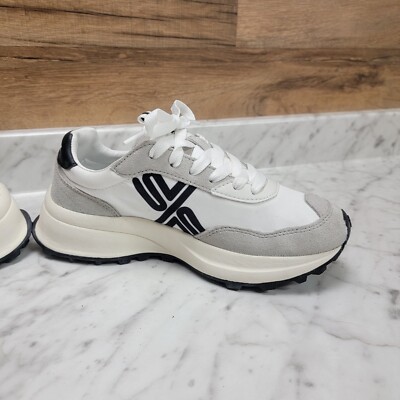 Women's 7 M xexymix X-Day Light Jogger Shoes Sneakers White Black