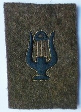 Insigne tissu MUSICIEN Musique Armée France 1917 à 1940 WWI WWII ORIGINAL 2
