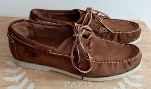 Men’s Polo Ralph Lauren Bienne II Tan Suede Boat Deck Shoes Size UK 8 - Picture 1 of 11