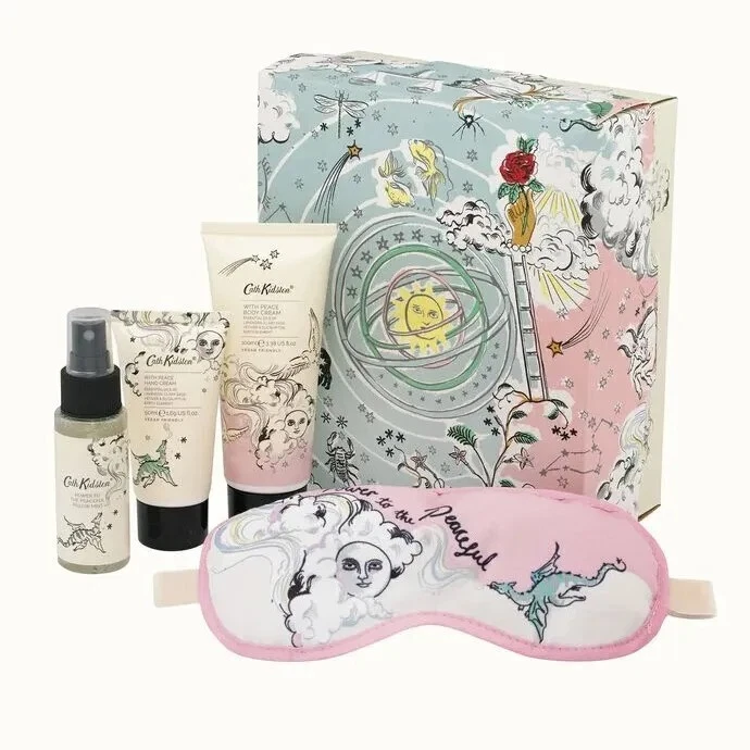 Cath Kidston 睡眠和护肤礼物套装身体霜-手霜-枕头喷雾 全新带盒 — 第 3/4 张图片