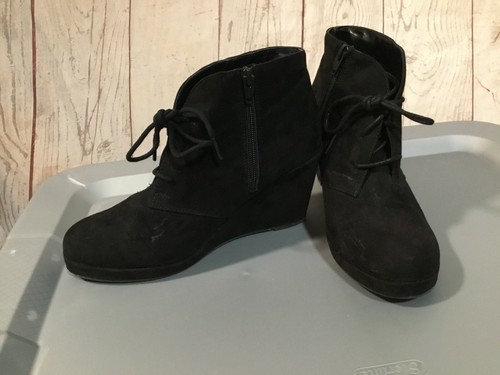 target black suede booties