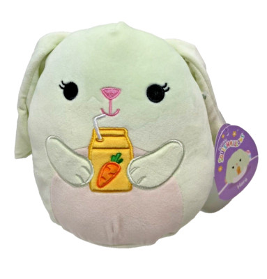 Squishmallows Easter Hara the Bunny with Carrot Juice Box 8 Inch Soft Plush New