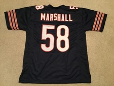 UNSIGNED CUSTOM Sewn Stitched Wilber Marshall Blue Jersey - M, L, XL, 2XL