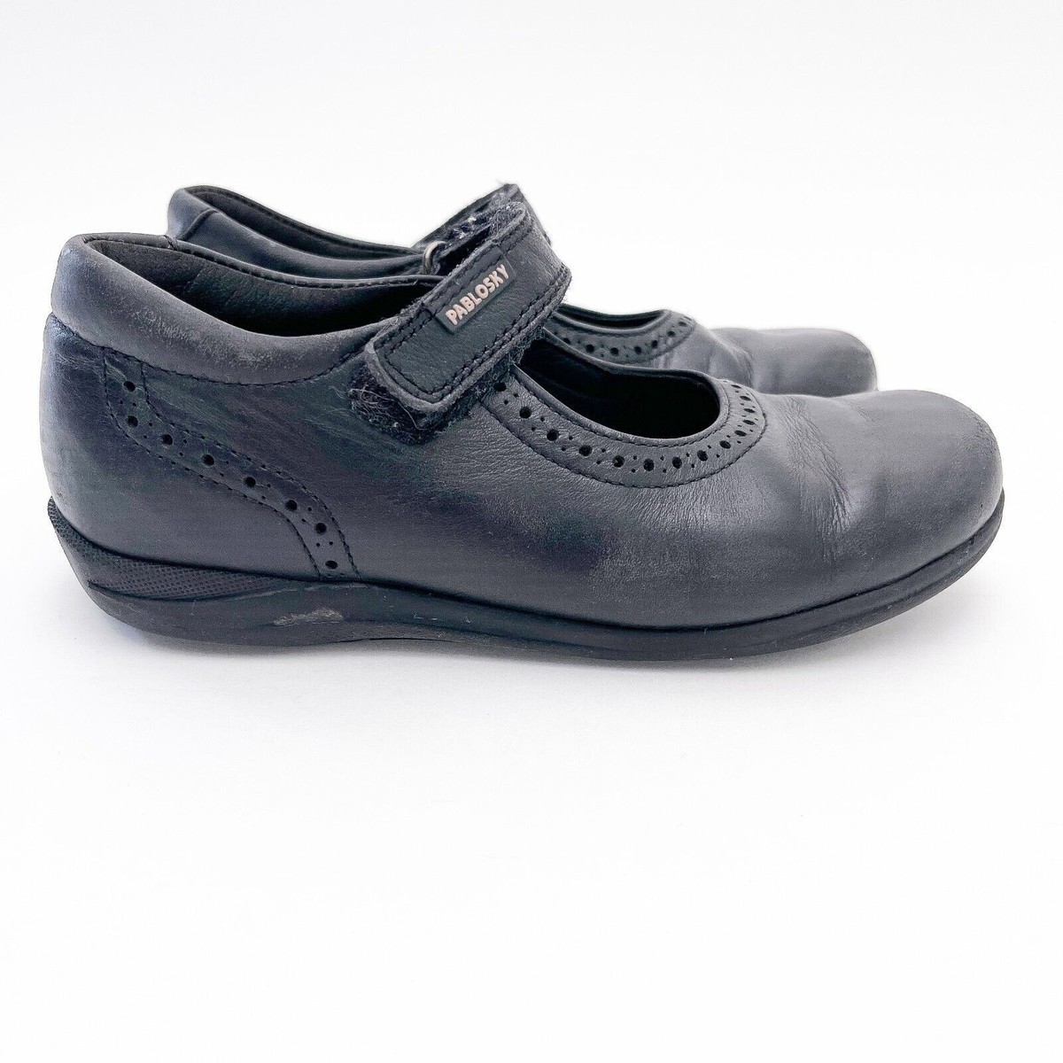 Pablosky Self Fastening Shoes Pablosky Girls Black Leather School