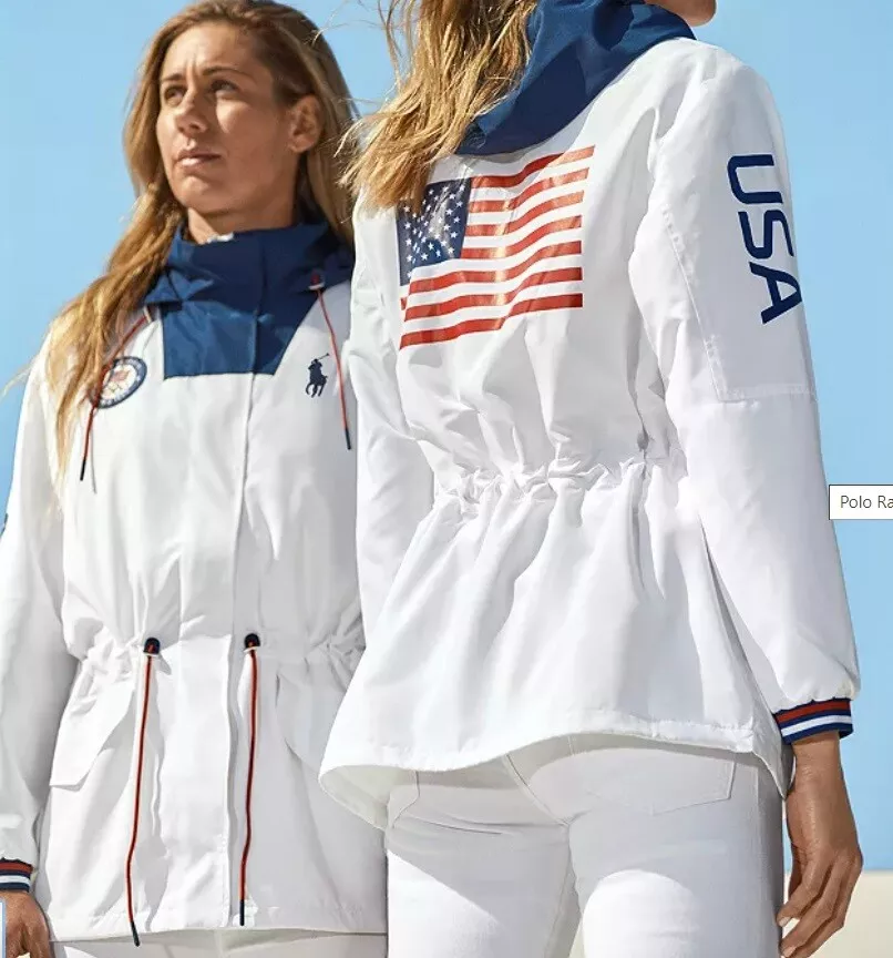 Polo Ralph Lauren TEAM USA OLYMPIC Ceremony Hooded Zip Jacket Womens XL