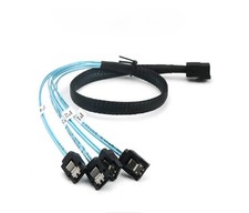 SAS HD SFF-8643 to 4SATA hard disk data cable Server one-to-four cable