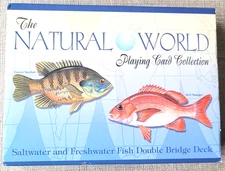 The Nature World Saltwater and Freshwater Fish Playing cards double deck 54 USA