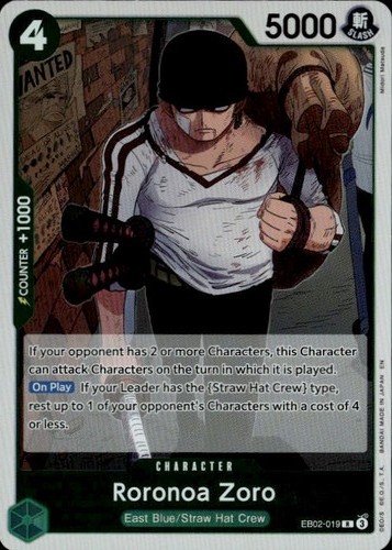 Roronoa Zoro EB02-019 Extra Booster: Anime 25th Collection Foil Rare