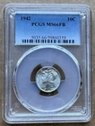 1942 10C PCGS MS66FB FULL BANDS 1942 MERCURY DIME SILVER 10c