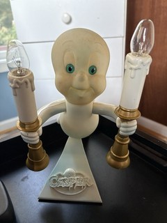 Casper the Friendly Ghost Candelabra 1995 Vintage Light Up Candle Halloween