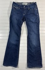 Ariat R.E.A.L. Mid Rise Stretch Whipstitch Boot Cut Jean Ocean Women 28S Western